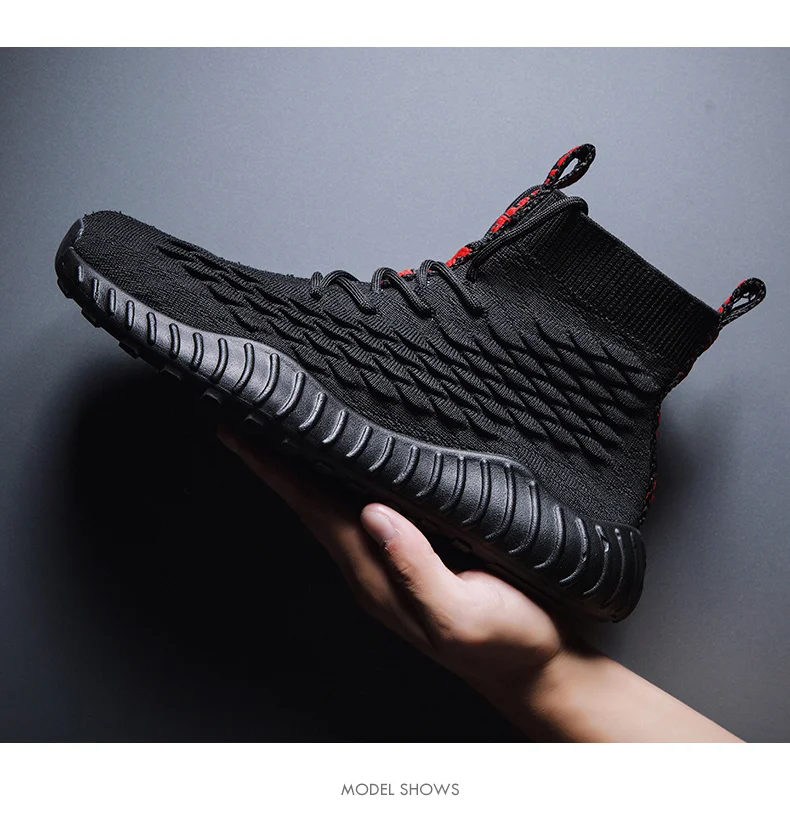 Uexia 2020 outono novas escalas de peixe meias tênis masculino sapatos casuais alta superior hip hop leve respirável calçados masculinos Uexia 2020 outono novas escalas de peixe meias tênis masculino sapatos casuais alta superior hip hop leve respirável calçados masculinos
