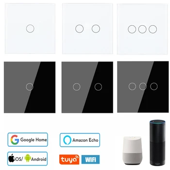 Tuya RF433 Home Remote Voice Control Touch Smart Switch WIFI AC170-240V No Neutral Controller Support Alexa Echo Google Home EU
Tuya RF433 Home Remote Voice Control Touch Smart Switch WIFI AC170-240V No Neutral Controller Support Alexa Echo Google Home EU