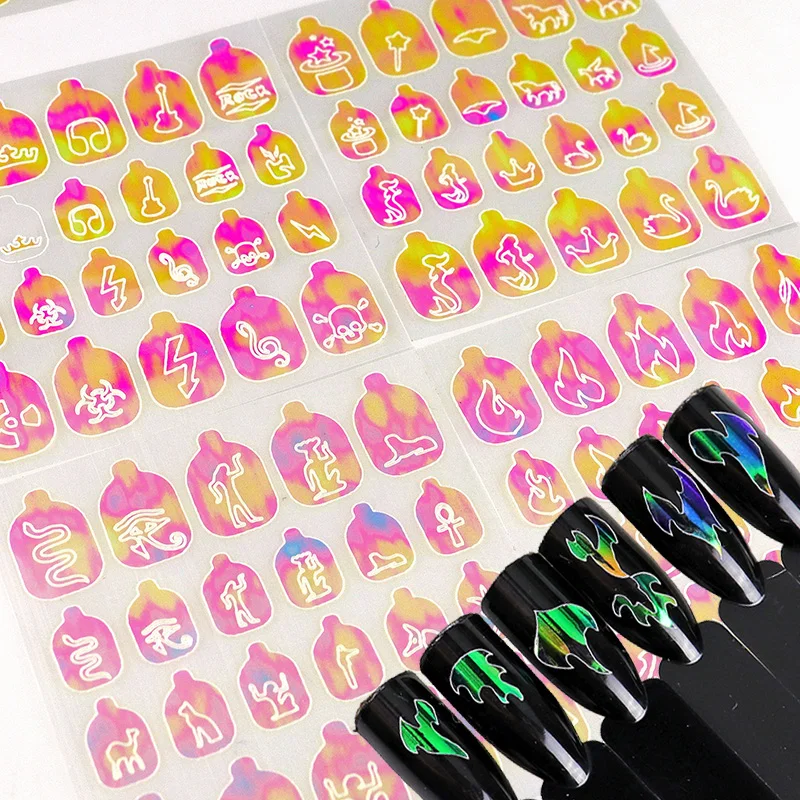 12Sheets Multicolor Nail Hollow Sticker Decals Salon 3D Nail Art Vinyls Adhesive Stencil Holo Stickers For Nail Art Decorations
12Sheets Multicolor Nail Hollow Sticker Decals Salon 3D Nail Art Vinyls Adhesive Stencil Holo Stickers For Nail Art Decorations