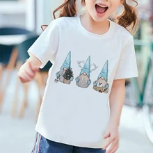

Gril Easter Short Sleeve Summer New Children's Clothing Anime Loose Casual Clothes Young Children For Grils Cute Round Neck