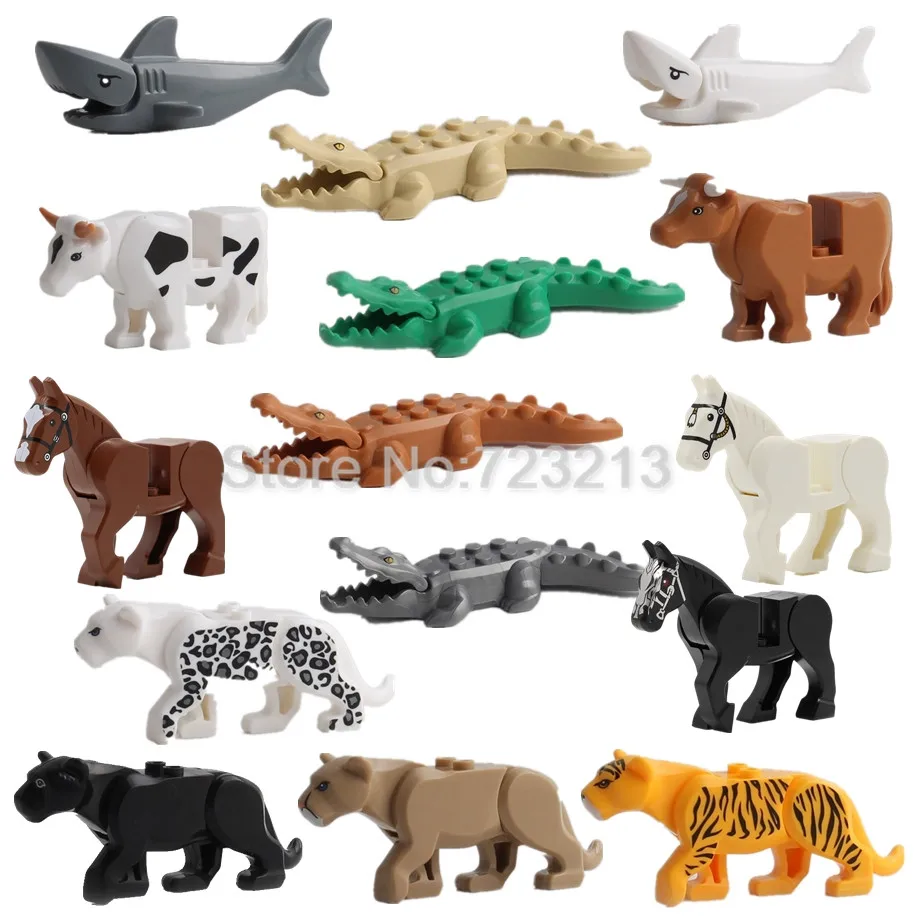 1pc Panther Snow Leopard Legoings Crocodile Tiger Animal Cow Cattle Horse Wolf Building Block Set MOC Model Brick kit Brick Toy
1pc Panther Snow Leopard Legoings Crocodile Tiger Animal Cow Cattle Horse Wolf Building Block Set MOC Model Brick kit Brick Toy