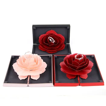 Ring Box Jewelry Display Box Storage Jewelry Box Creative Romantic Lover Rose Leather Valentine'S Day Wedding Gift Easy To Take
Ring Box Jewelry Display Box Storage Jewelry Box Creative Romantic Lover Rose Leather Valentine'S Day Wedding Gift Easy To Take
