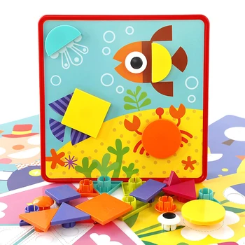 3D Jigsaw Puzzle Board Kids Puzzle Toy Cartoon Mushroom Nail Combination Board Set Plastic Children Educational Games Montessori 
3D Jigsaw Puzzle Board Kids Puzzle Toy Cartoon Mushroom Nail Combination Board Set Plastic Children Educational Games Montessori