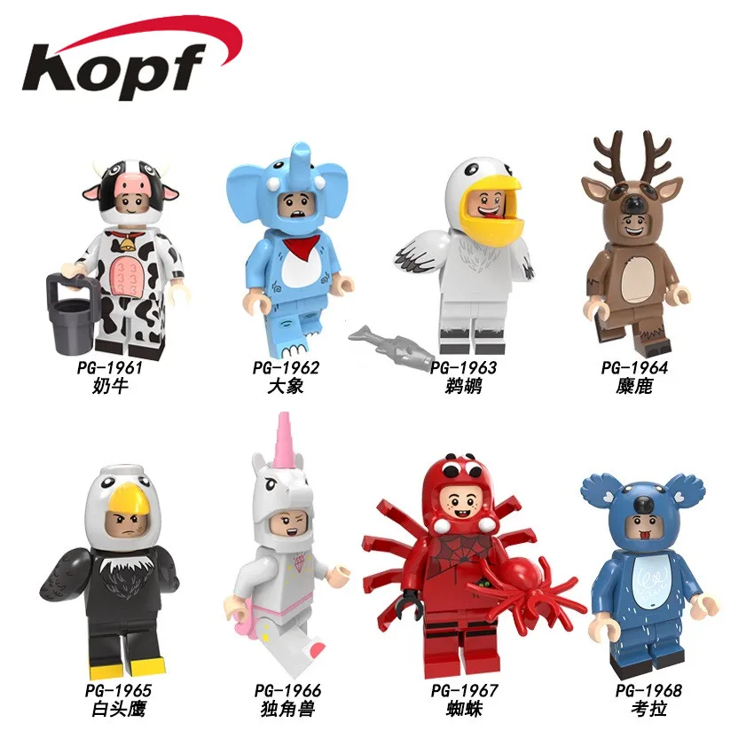 50Pcs Building Blocks Pumping Series Bricks Action Figures Cow Elephant Elk Bald Eagle Unicorn Spider Koala For Kids Toys PG8224
50Pcs Building Blocks Pumping Series Bricks Action Figures Cow Elephant Elk Bald Eagle Unicorn Spider Koala For Kids Toys PG8224