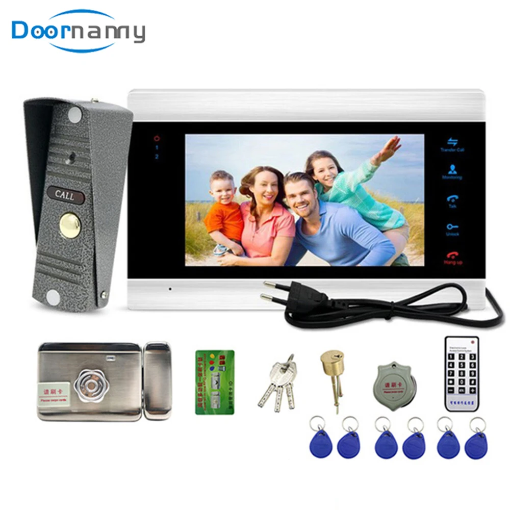 Doornanny Video Intercom System For Home Apartment With Electric Lock Kit 1200TVL Video Doorbell Camera Peephole Access Control
Doornanny Video Intercom System For Home Apartment With Electric Lock Kit 1200TVL Video Doorbell Camera Peephole Access Control