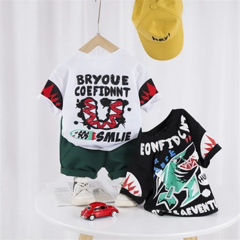 2020 New Summer Children Fashion Clothing Kids Boys Girls O-Neck Shark T Shirt Shorts 2pcs/sets Baby Casual Clothes Sportswear
2020 New Summer Children Fashion Clothing Kids Boys Girls O-Neck Shark T Shirt Shorts 2pcs/sets Baby Casual Clothes Sportswear