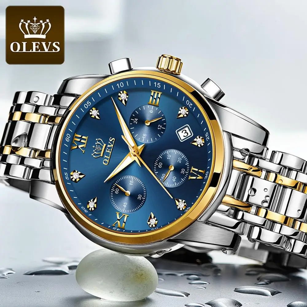 OLEVS-Brand Watches Multifunctional Three - Eye Timing Waterproof Business Men's Watches Pagani Design
OLEVS-Brand Watches Multifunctional Three - Eye Timing Waterproof Business Men's Watches Pagani Design