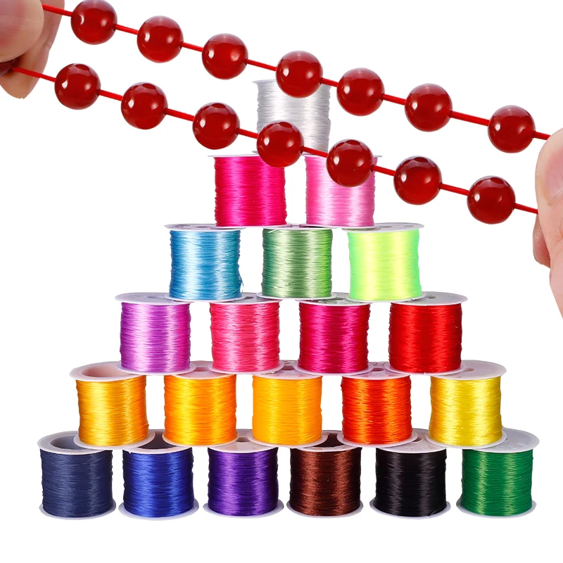 60M/Roll Strong Elastic Crystal Beading Cord 0.6mm for Bracelets Stretch Thread String Bracelet DIY Jewelry Making Cords Line
60M/Roll Strong Elastic Crystal Beading Cord 0.6mm for Bracelets Stretch Thread String Bracelet DIY Jewelry Making Cords Line