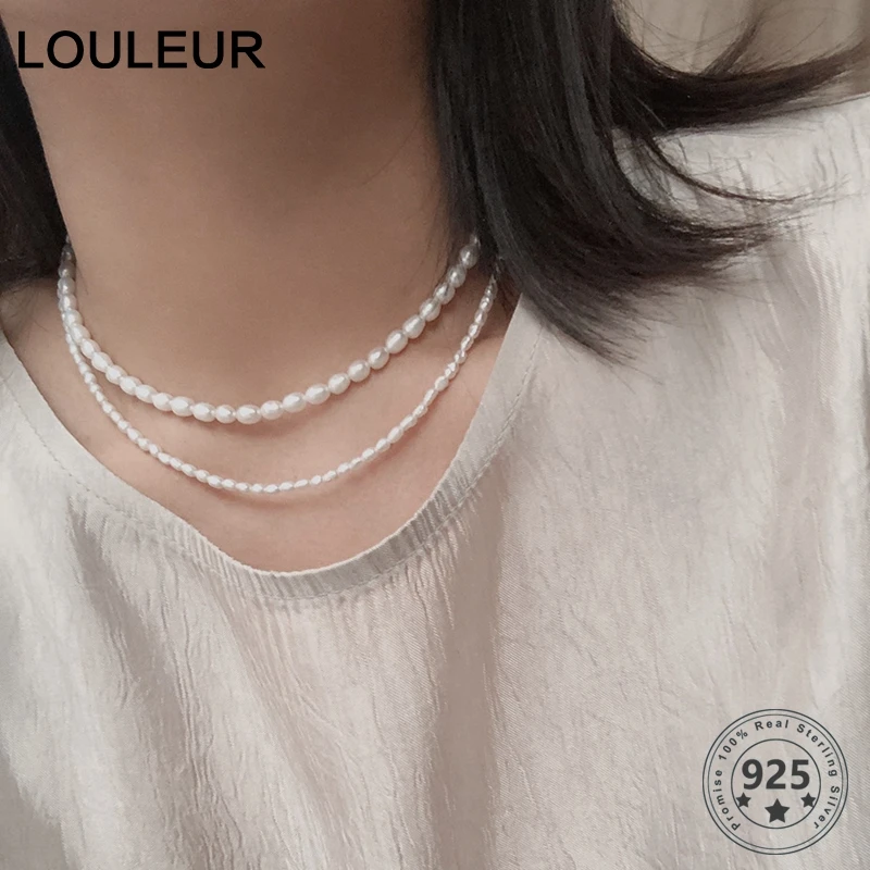 Louleur 925 Sterling Silver Beads Necklace Elegant Minimalist Party Freshwater Pearl Necklace For Women Fashion Fine Jewellery
Louleur 925 Sterling Silver Beads Necklace Elegant Minimalist Party Freshwater Pearl Necklace For Women Fashion Fine Jewellery