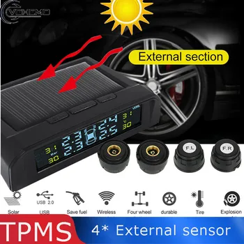 Universal Tyre Pressure Monitoring System External Sensor Digital Security Alarm Systems USB LCD Display Solar Power Auto TPMS
Universal Tyre Pressure Monitoring System External Sensor Digital Security Alarm Systems USB LCD Display Solar Power Auto TPMS