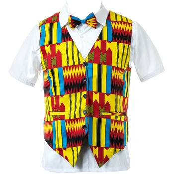 African clothes for Men African Kente Print Vest Set african men tie Ankara Print Top
African clothes for Men African Kente Print Vest Set african men tie Ankara Print Top
