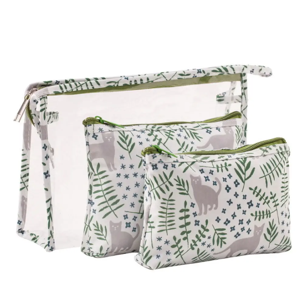 3pcs Cosmetic Toiletry Travel Wash Makeup Bag PVC Holder Pouch Kits Beautician Handmade Beauty Storage Bags Organizer 2019
3pcs Cosmetic Toiletry Travel Wash Makeup Bag PVC Holder Pouch Kits Beautician Handmade Beauty Storage Bags Organizer 2019