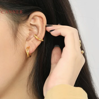 CANNER Real 925 Sterling Silver Earrings For Women Minimalist Niche Manual Thread Clip Earring Zircon Gold Jewelry Pendientes
CANNER Real 925 Sterling Silver Earrings For Women Minimalist Niche Manual Thread Clip Earring Zircon Gold Jewelry Pendientes