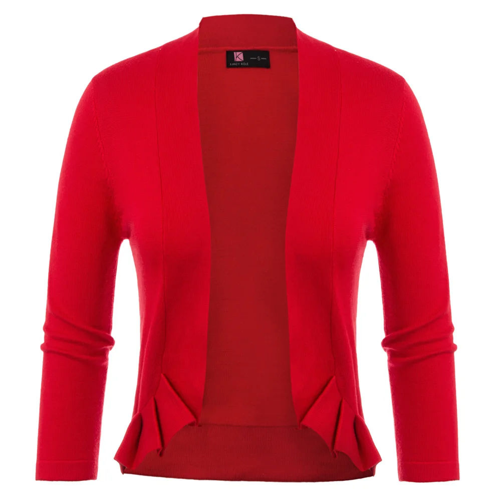 Women Pleated Knitted Bolero Shrug elegant slim Knitwear 3/4 Sleeve Open Front solid color retro crop length wedding party coat
Women Pleated Knitted Bolero Shrug elegant slim Knitwear 3/4 Sleeve Open Front solid color retro crop length wedding party coat