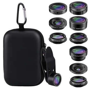 9 in 1 Universal Phone Camera Lens Kit Set with Fisheye Wide-angle Teleconverter Macro Star Filter CPL Kaleidoscope Lens
9 in 1 Universal Phone Camera Lens Kit Set with Fisheye Wide-angle Teleconverter Macro Star Filter CPL Kaleidoscope Lens