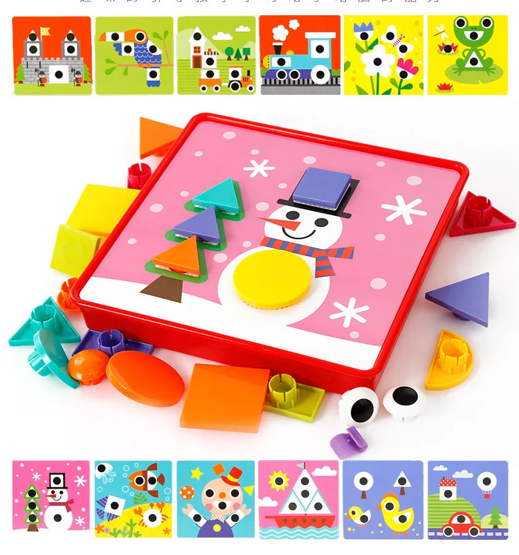 Creative Mosaic Puzzle Toys For Kids Geometry Shape Matching Mushrooms Nails Button Baby Preschool Educational Learning Gift
Creative Mosaic Puzzle Toys For Kids Geometry Shape Matching Mushrooms Nails Button Baby Preschool Educational Learning Gift