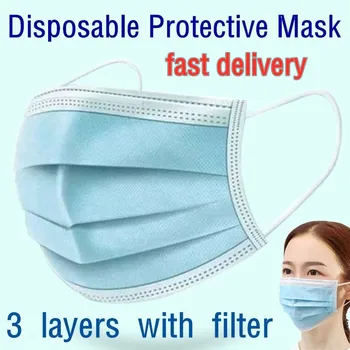 Fast delivery Protective Mask with filter anti pollution disposable face masks safety breath 3 ply layers protection masks mouth
Fast delivery Protective Mask with filter anti pollution disposable face masks safety breath 3 ply layers protection masks mouth