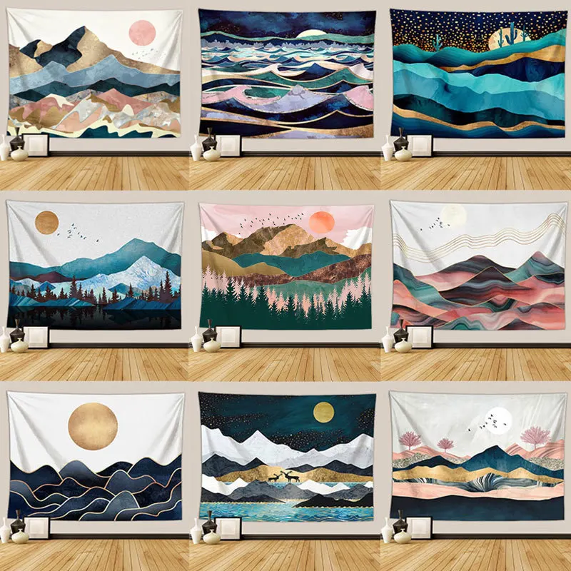 Nordic Tapestry Sunset Mountain Wall Carpet Japanese Oil Painting Landscape Cloth hippie Psychedelic Tapestries Boheme Scenic
Nordic Tapestry Sunset Mountain Wall Carpet Japanese Oil Painting Landscape Cloth hippie Psychedelic Tapestries Boheme Scenic