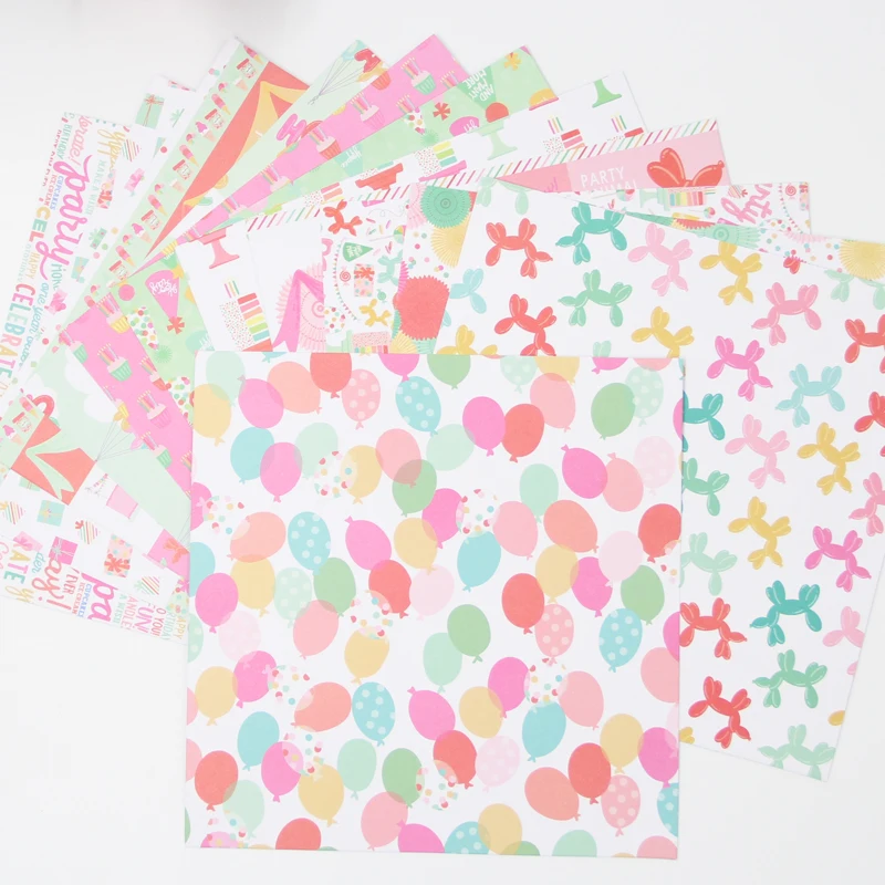 VYUTXA 12pcs 6" Single-side Party Balloon Pattern creative papercraft art paper handmade scrapbooking kit set books
VYUTXA 12pcs 6" Single-side Party Balloon Pattern creative papercraft art paper handmade scrapbooking kit set books