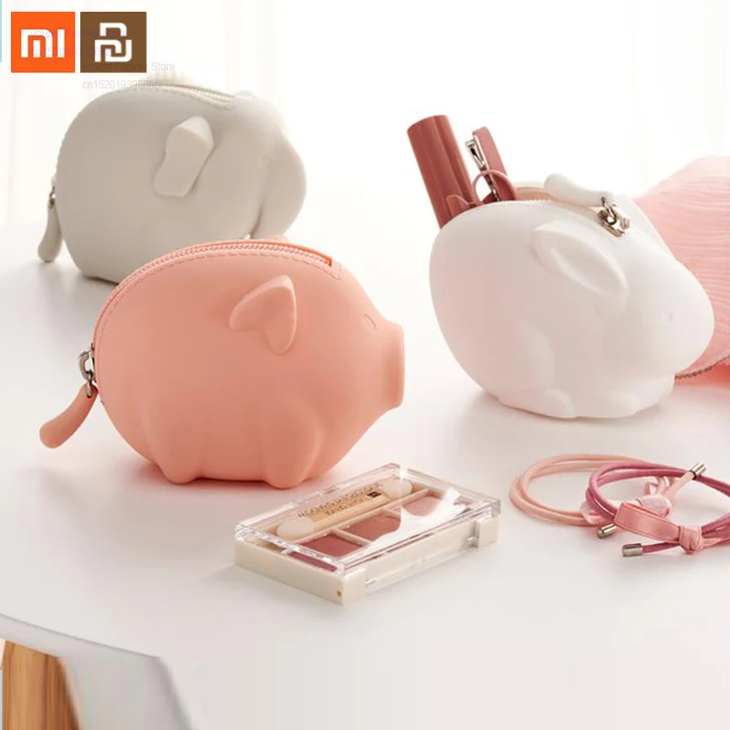 Xiaomi mijia portable coin purse female mini cute key bag fun animal silicone simple student small wallet smart home | Электроника