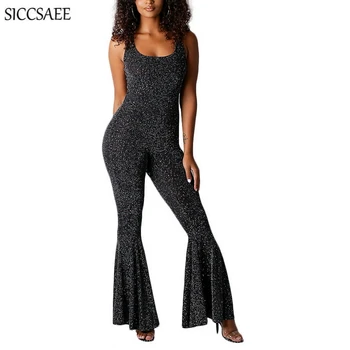 Wide Leg Bell Bottom Pants Rompers Womens Jumpsuit Backless Overalls Sequins Sparkly Sexy Club Macacao Feminino Curto Glitter
Wide Leg Bell Bottom Pants Rompers Womens Jumpsuit Backless Overalls Sequins Sparkly Sexy Club Macacao Feminino Curto Glitter