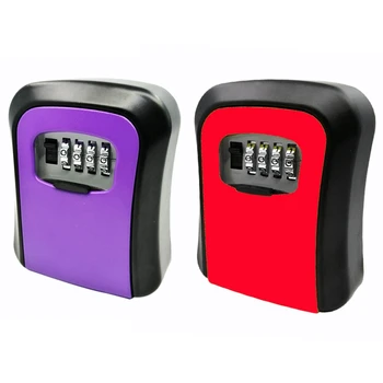 2 Set Password Key Lock Box Zinc Alloy Key Box Weatherproof 4 Digit Combination Key Storage Lock Box, Red & Purple
2 Set Password Key Lock Box Zinc Alloy Key Box Weatherproof 4 Digit Combination Key Storage Lock Box, Red & Purple