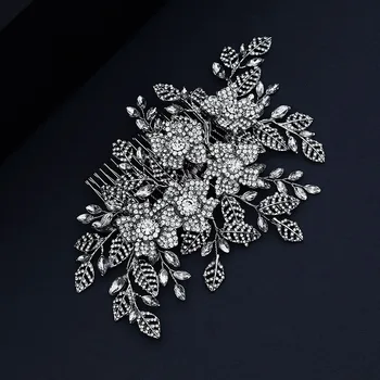 Bride Wedding Handmade Luxury Hollow Out Leaves Style Full Rhinestone Hair Comb Alloy Headband Headpeice Women Headdress VL 
Bride Wedding Handmade Luxury Hollow Out Leaves Style Full Rhinestone Hair Comb Alloy Headband Headpeice Women Headdress VL