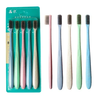 5pcs NEW Wheat Straw Handle Toothbrush Travel Bamboo Charcoal Toothbrush Dental Tongue Cleaner Soft Toothbrush Portable Tool
5pcs NEW Wheat Straw Handle Toothbrush Travel Bamboo Charcoal Toothbrush Dental Tongue Cleaner Soft Toothbrush Portable Tool