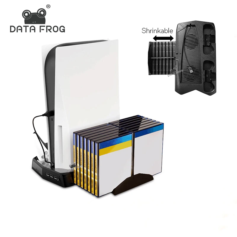 Data Frog Cooling Fan Vertical Stand For PS5 Game Console Dual Controller Charger Station Bracket For PS5 DE/UHD
Data Frog Cooling Fan Vertical Stand For PS5 Game Console Dual Controller Charger Station Bracket For PS5 DE/UHD