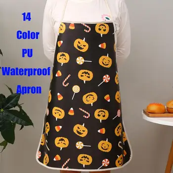 14 Color Funny Halloween Kitchen Aprons For Women PU Bibs Household Cleaning 66*72cm Kitchen Accessories Apron With Pockets
14 Color Funny Halloween Kitchen Aprons For Women PU Bibs Household Cleaning 66*72cm Kitchen Accessories Apron With Pockets