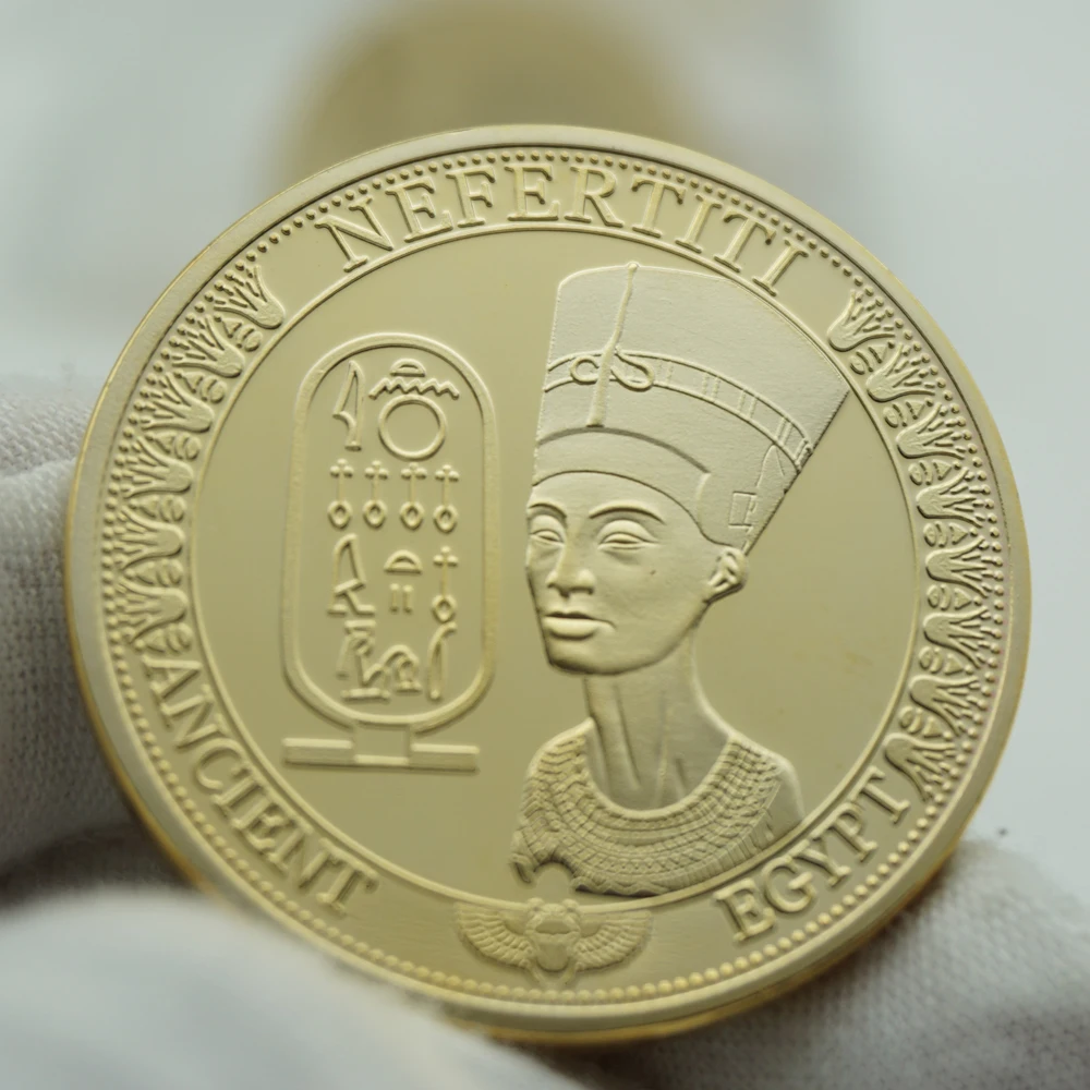2pcs Coins Egyptian Nefertiti Figure Pyramid Art Commemorative Sundial Gold Coin Collection Home Decoration Accessories
2pcs Coins Egyptian Nefertiti Figure Pyramid Art Commemorative Sundial Gold Coin Collection Home Decoration Accessories