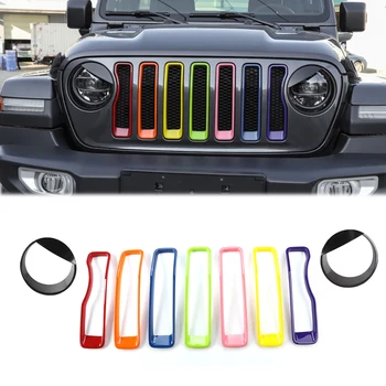 Front Grille Ring Insert Frame Decoration Headlight Cover Trim Sticker for Jeep Wrangler JL 2018 2019 Car Exterior Accessory
Front Grille Ring Insert Frame Decoration Headlight Cover Trim Sticker for Jeep Wrangler JL 2018 2019 Car Exterior Accessory