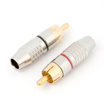 10pcs Metal Gold Plated Welding Free Audio Plug Durable Locking Male Cable Connector Speaker Adapter Phono Video For RCA
10pcs Metal Gold Plated Welding Free Audio Plug Durable Locking Male Cable Connector Speaker Adapter Phono Video For RCA