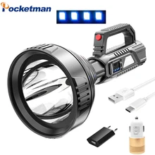 Large light cup Portable Searchlight Big Beam Long Range Spotlight Waterproof USB Led Torch Flashlight Lantern Hand Lamp
Large light cup Portable Searchlight Big Beam Long Range Spotlight Waterproof USB Led Torch Flashlight Lantern Hand Lamp