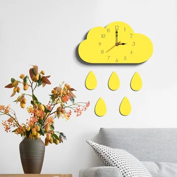 Cartoon Wooden Cloud Raindrop Shaped Wall Clock Boy Girl Bedroom Kids Room Wall Hanging Mute Clock Table Desktop Decor
Cartoon Wooden Cloud Raindrop Shaped Wall Clock Boy Girl Bedroom Kids Room Wall Hanging Mute Clock Table Desktop Decor