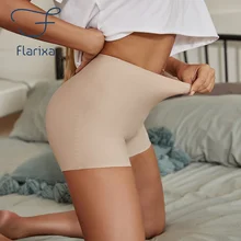 Flarixa Safety Pants High Waist Womens Shorts Under The Skirt Ice Silk Seamless Panties Breathable Boxer Briefs Cycling Shorts