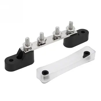New Stainless Steel 4 Studs Bus Bar Electric Terminal Junction Block 100Amp 12~48 V Buss Bar Stud Terminal 
New Stainless Steel 4 Studs Bus Bar Electric Terminal Junction Block 100Amp 12~48 V Buss Bar Stud Terminal