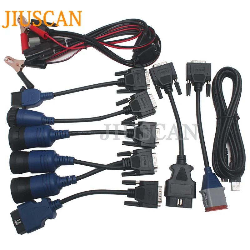 JIUSCAN Diesel Heavy Duty Truck Diagnose Full Cable Set for XTruck USB Link diagnostic connector 9 pcs full cable
JIUSCAN Diesel Heavy Duty Truck Diagnose Full Cable Set for XTruck USB Link diagnostic connector 9 pcs full cable