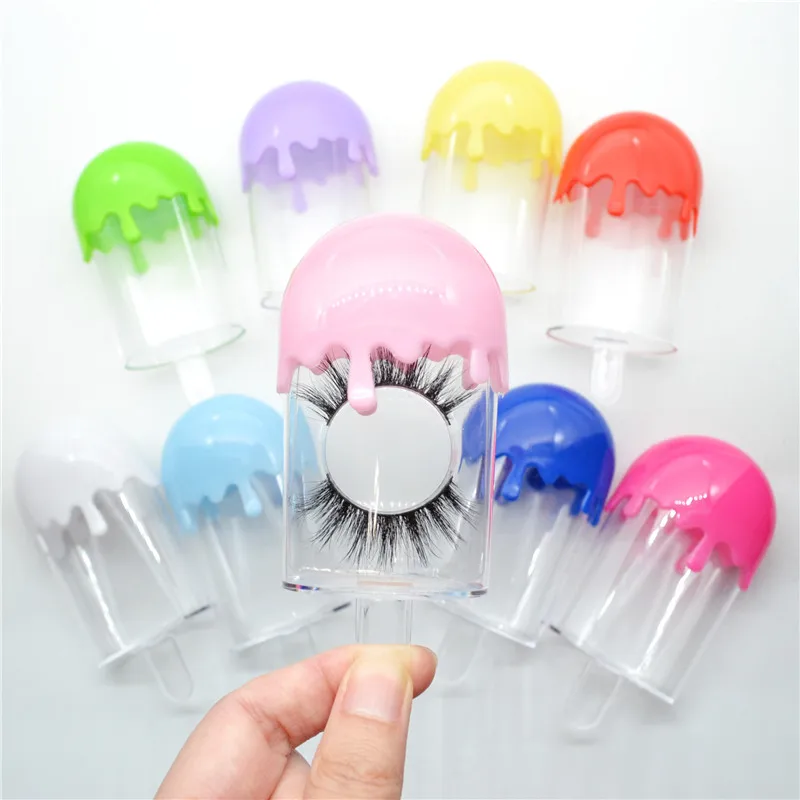 Portable Empty Eyelash Case False Eyelash Storage Box Clear Ice Cream Color Plastic Eyelash Packaging Box Lollipop For Women
Portable Empty Eyelash Case False Eyelash Storage Box Clear Ice Cream Color Plastic Eyelash Packaging Box Lollipop For Women