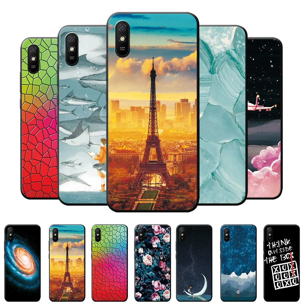 Чехол для Xiaomi Redmi 9A мягкий ТПУ чехол телефона с пейзажем Redmi9A 9 A силиконовый задняя