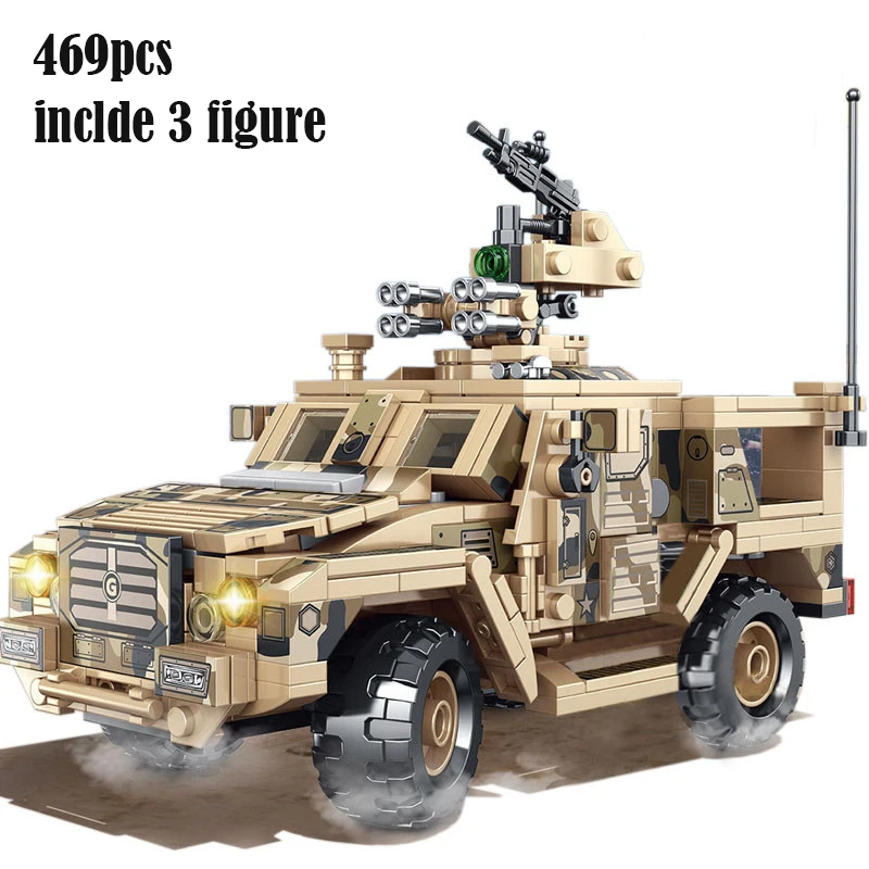 2020 469Pcs Military Army Mine Protected Vehicle Building Blocks Soldier SWAT War Weapons Model Educational Bricks Toys For Boy
2020 469Pcs Military Army Mine Protected Vehicle Building Blocks Soldier SWAT War Weapons Model Educational Bricks Toys For Boy