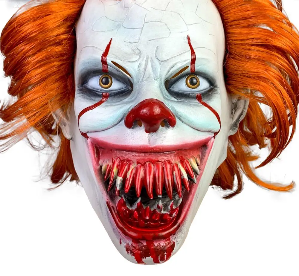 It Chapter Two 2 Joker Pennywise Косплей Маска Стивен Кинг Ужас латекс Хэллоуин маски шлем