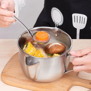 1PCS Stainless Steel Sauce Oil Soup Grease Separator Oiler Filter Strainer Bowl Cooking Oil Soup Strainer Kitchen Cup Tools
1PCS Stainless Steel Sauce Oil Soup Grease Separator Oiler Filter Strainer Bowl Cooking Oil Soup Strainer Kitchen Cup Tools