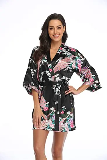 2015 Silk Kimono Robe Bathrobe Women Satin Robe Robe Longue Femme For Women Night Sexy Robes Night Grow For Bridesmaid Summer 2015 Silk Kimono Robe Bathrobe Women Satin Robe Robe Longue Femme For Women Night Sexy Robes Night Grow For Bridesmaid Summer
