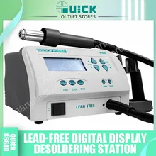 Quick 856AD Hot Gun SMD Solder Station Iron Hot Air Soldering lead-free digital display desoldering station rework station 
Quick 856AD Hot Gun SMD Solder Station Iron Hot Air Soldering lead-free digital display desoldering station rework station