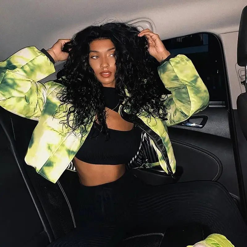 Winter Tie Die Print Puffer Bubble Jacket Pattern Harajuku Korean Short Coat Women Zipper Streetwear Casual Warm Parka
Winter Tie Die Print Puffer Bubble Jacket Pattern Harajuku Korean Short Coat Women Zipper Streetwear Casual Warm Parka