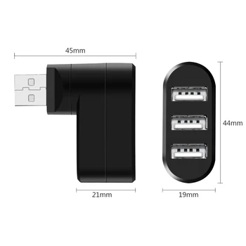 Rotatable High Speed 3 Ports USB HUB 2.0 USB Splitter Adapter for Notebook/Tablet Computer PC Peripherals
Rotatable High Speed 3 Ports USB HUB 2.0 USB Splitter Adapter for Notebook/Tablet Computer PC Peripherals