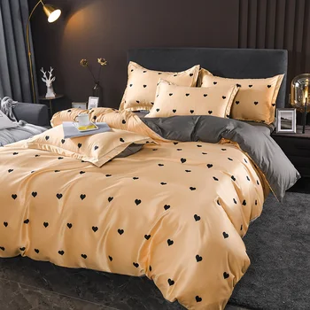 4pcs Washed Silk Summer Smooth Brief Style Home Bedding Set Printing Duvet Cover Bed Sheet Pillowcases Twin Queen King
4pcs Washed Silk Summer Smooth Brief Style Home Bedding Set Printing Duvet Cover Bed Sheet Pillowcases Twin Queen King