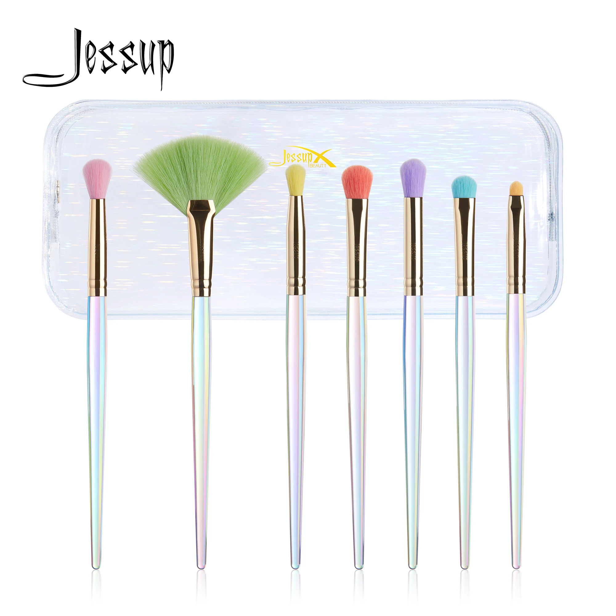 

Jessup Eyeshadow Makeup Brushes Set Eye Shade Powder Concealer Blending Contour Brush Tool Kits with PU Cosmetic Bag Brochas