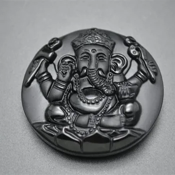 Natural Black Obsidian Stone Carved Ganesh Elephant Pendants fit Fashion Necklace making 5pc per lot
Natural Black Obsidian Stone Carved Ganesh Elephant Pendants fit Fashion Necklace making 5pc per lot